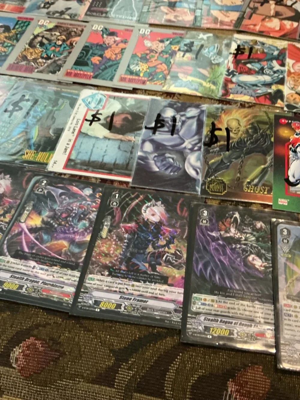 43 Trading Cards of Gundam Dc Marvel silver star MetaZoo cardfight & Brainrot
